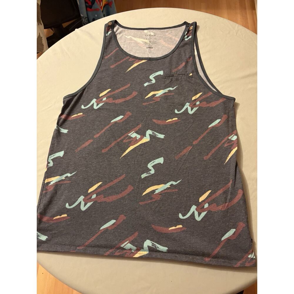 Tavik Mens Tank Top Size Large Blue